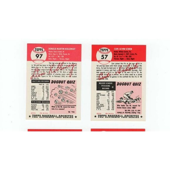 Topps Archives Philadelphia Athletics 4 Baseball Trading Card Bundle - Picture 4 of 6